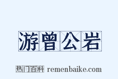 游曾公岩是什么意思的图片